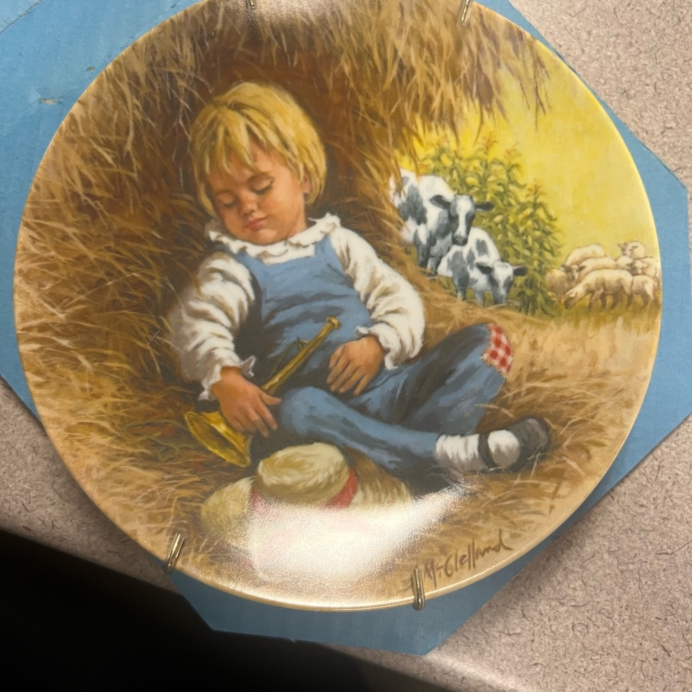 “Little Boy Blue” vintage collector plate.